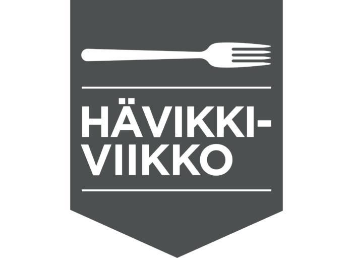 Hävikkiviikkologo, jossa harmaalla pohjalla haarukka ja sana hävikkiviikko.