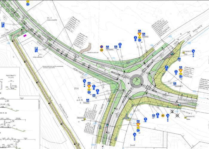 Raalantien kiertoliittymä.