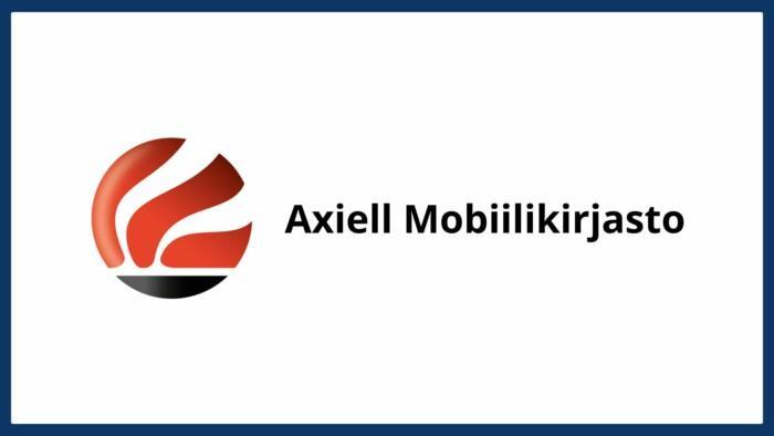 Axiell mobiilikirjaston logo ja nimi.